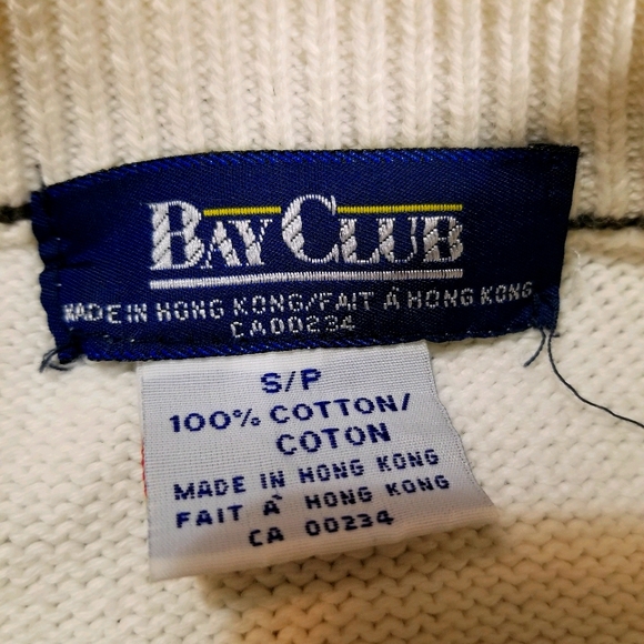Vintage short sleeve knit sweater - Bay Club - Picture 4 of 7